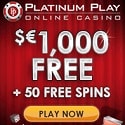 Platinum Play Casino 60 free spins and $600 welcome bonus