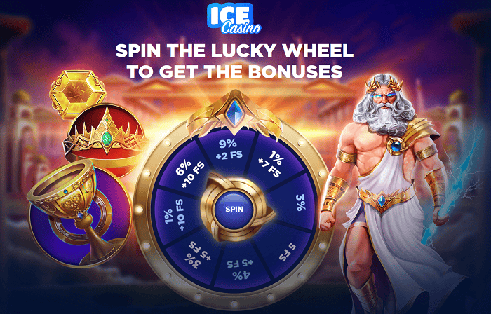 ICE Casino Wheel with Free Spins and Bonus Money 