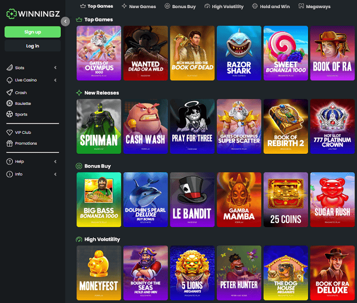 Winningz Casino Review: website, bonuses, games, payments, support, etc. 